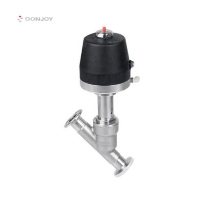 China Fluid Control DONJOY Customized Stainless Steel Pneumatic Piston Valve Angle Seat Valve for sale