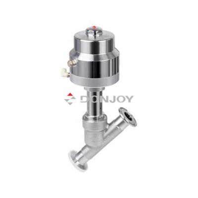 China DONJOY General Sanitary Pneumatic Angle Seat Valve Grade Stainless Steel Angle Seat Valve / Edible for sale