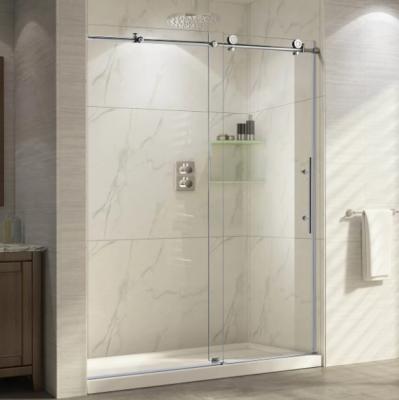 China Modern Integrated Tempered Glass Shower Room Enclosure Frameless Sliding Shower Door for sale