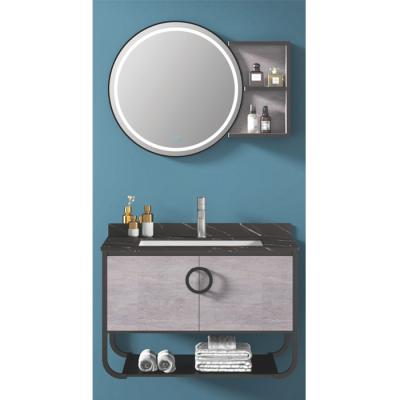 China Modern Wall Mount Led Mirror Bathroom Cabinets Hotel Vanity Modern Bathroom Vanity for sale