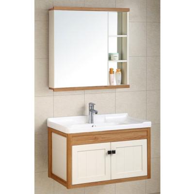 China Environmentally Friendly Hotel Wall Bathroom Sink Cabinets Furniture Space Aluminum Bathroom Vanity for sale