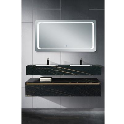 China Modern Waterproof Double Basin Bathroom Vanity Cabinet for sale