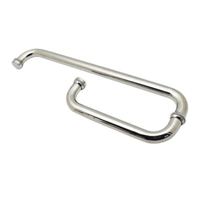 China Wholesale And Retail Modern Glass Chrome Shower Door Pull Handle for sale