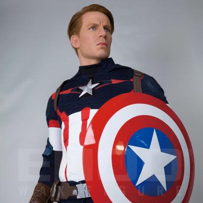 China Europe Movie Character Captain America Silicone Wax Figure for sale