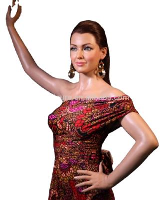 China Custom Famous Celebrity Aishwarya Rai Lifesize Silicone China bollywood Statue for celebrity museum for sale