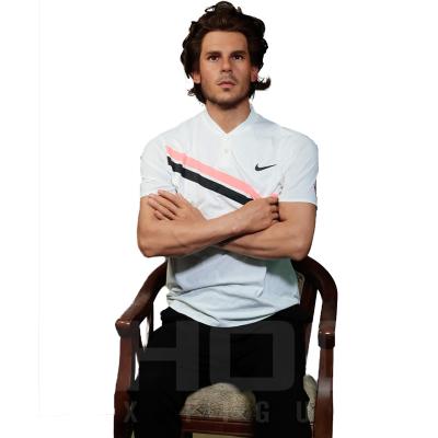 China Realistic Famous Europe Tennis Player Silicone Wax Figure for sale