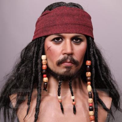 China 1:1 Pirates of Europe's Jack Sparrow Bust Wax Figure of the Caribbean For Sale for sale