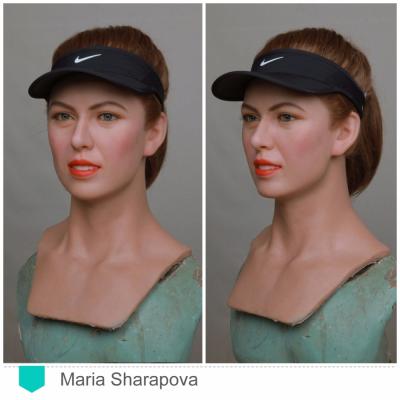 China Other make custom resin figure silicone stock number tennis player Maria Sharapova for sale