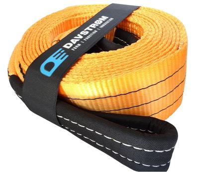 China Heat treatment 3T polyester snatch straps tow rope and ratchet strap for sale