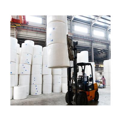 China Wholesale soft virgin toilet paper mother roll wood pulp toilet paper tissue raw material 100% tissue paper mother tissue napkin roll for sale