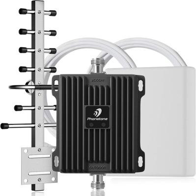 China 850MHz 2100MHz 3G 4G LTE Mobile Phone Signal Booster Band 1 Band 5 Repeater For Rural Areas AN-CW65 for sale