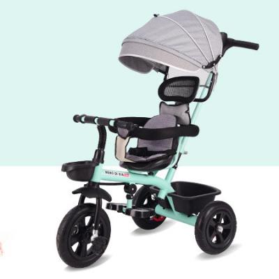 China Ride On Cheap Toy Wholesale Fashion Design 3 Wheel Eva Push Baby Tricycle Without Canopy Roof For 2-5 Years Kids for sale