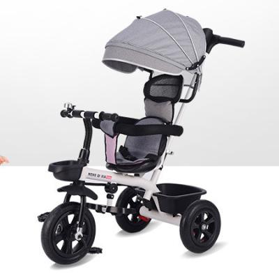 China Ride On Toy Factory Fashion Direct Design Cheap Kids Push Tricycle Without Roof For 2-5 Years Kids for sale