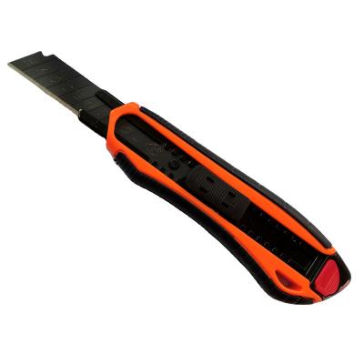 China 2020 High Quality Black ABS+TPR New Style Serving Knife 18mm Blade for sale