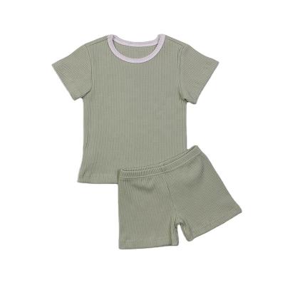 China Newest Breathable Summer Children Cotton Clothing Kids Baby Clothes Set Children Two Pieces Outfits Shorts Sets for sale