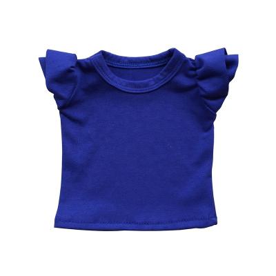 China Dolls Sleeveless T-shirt Solid Cotton Doll Clothes For 18 Inch American Dolls Play Accessory GGDC027 for sale