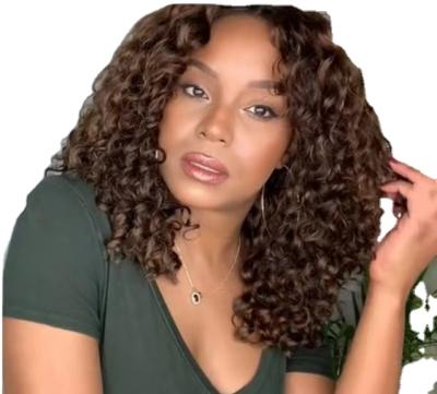 China Silky Straight Wave European and American Women's Small Curly Wig Mechanism Chemical Fiber Afro Shaggy Headwear for sale