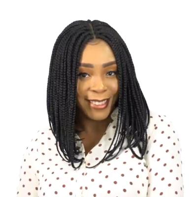 China Silky Straight Wave Wig African Braid Wig European And American Wig Short Hair For Women With Synthetic Wig for sale