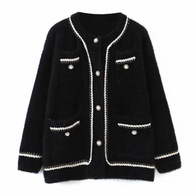 China Anti-wrinkle stretching products warm ladies stylish coat thickened ladies temperament winter cardigan sweaters for sale