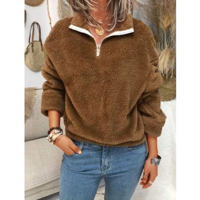 China New QUICK DRY Custom Ladies Winter Double Plus Layered Fleece Pullovers Lady Sweater for sale