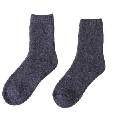 China Chinese Factories Antibacterial Autumn Winter Ladies Thick Warm Outdoor Ski Hiking Plain Wool Socks for sale