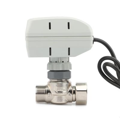 China Home Kitchen Electric Ball Valve For Air Disc AC24V AC110V AC220V With Stop Valve DN20 Two Way for sale