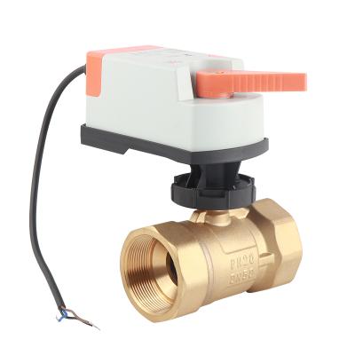 China Home Kitchen Manufacturers Sell Two Inch Two Way Brass Ball Valve DN50 With Actuator for sale