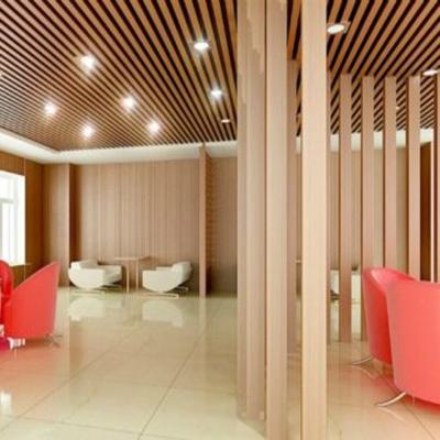 China Waterproof WPC Tube Wood And Square Timber Tube Plastic Composite Ceiling for sale