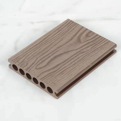 China Environmental Friendly WPC Co-extruded decking with wood grain embossing flooring surface for sale