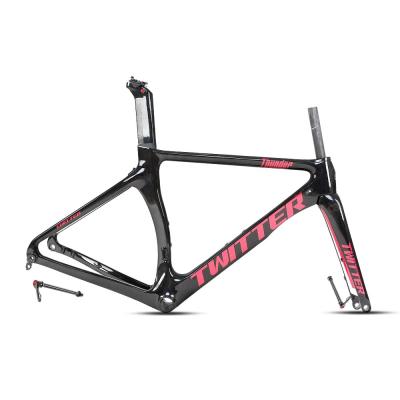 China 52cm 700C Carbon Road Bike Frame Aero Twitter Thunder For Road Bicycle for sale