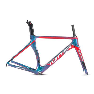 China 54cm T800 Carbon Frame Internal Cable With Holographic Color for sale