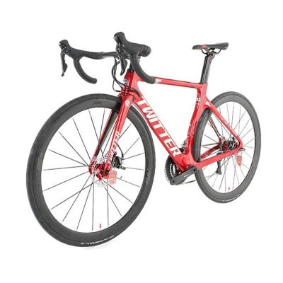 China TWITTER THUNDER Carbon Fiber Road Bicycle Disc Brake 22 Speed Alloy Wheel For Road for sale