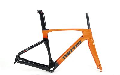 China Various Colors T800 Carbon Road Bike Frame , Carbon Track Frameset Thru Axle 142mm for sale