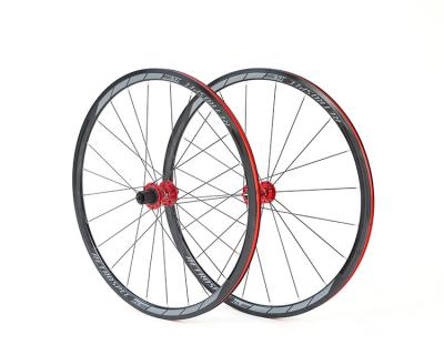 China OEM Four Axle Alloy Road Bike Wheels , Aluminum Wheelset 700C Quick Release for sale