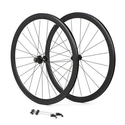 China 700C Aluminum Alloy Gravel Wheelset , 40mm Alloy Wheelset With Rim Brake for sale