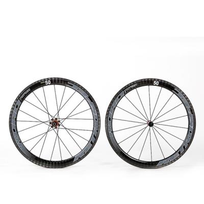 Κίνα 12K Twill οδικό ποδήλατο Wheelset, σταύλος άνθρακα 50mm Wheelset 700C RS R50DB προς πώληση