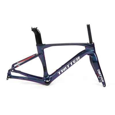 China holographic black Small Carbon Road Bike Frame Set XXS for kids for sale