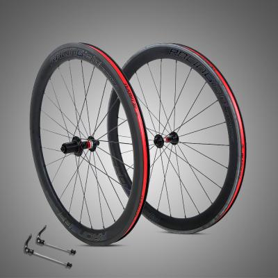 China Binnenriem ERC Rim Brake Carbon Wheelset 700C met de Hubs van EXP Aero DICUT Te koop