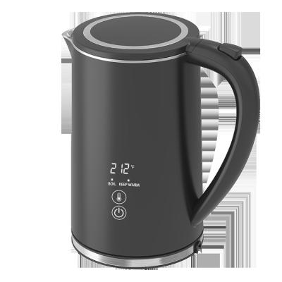 China 360 Degree Double Wall Base Rotating Electric Kettle Appliances Water Kettles Digital Kettle for sale