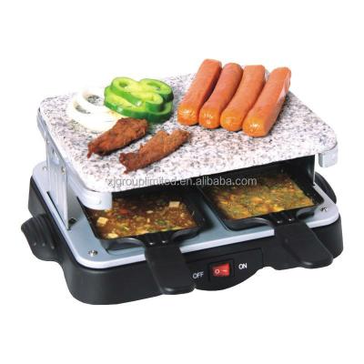 China Easily Assembled 700W Mini Stone Barbecue Electric Raclette Grill Easy to Operation for sale