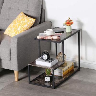 China (Other)Wrought Iron Coffee Storage Coffee Tea Tables End Table Adjustable Nordic High Quality Marble Coffee Table for sale