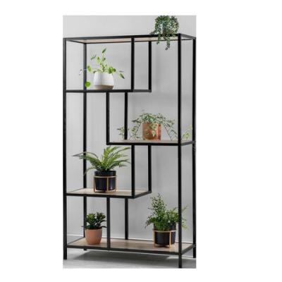 China Modern Concise Style Metal Storage Rack Quality Height Wood Shelf for sale