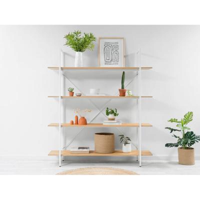 China Modern Wooden Shelf Plywood Bookcase Bookshelf Factory Supply Modern Bedroom Supply Display Stand Simple Wood for sale