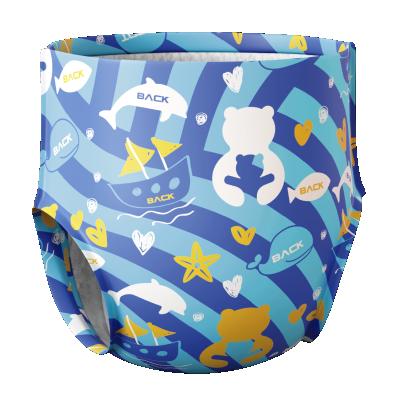 China Printed Super Soft Skin Friendly Disposable Rainbow Printed Baby Diaper Kid Swim Swim Diaper for sale