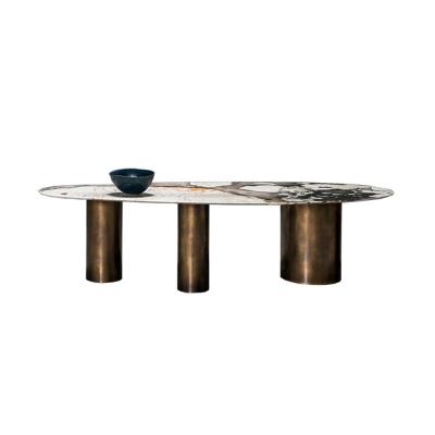 China 2021 Marble New Nordic Dining Table With Metal Marble Top Leg For Living Room Furniture Luxury Furniture for sale