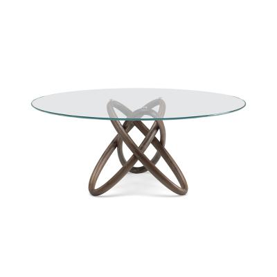 China Popular Factory Modern Design Furniture Top Dining Table Home Luxury Dining Table (Other) Adjustable With Tempered Glass Beauty Type for sale