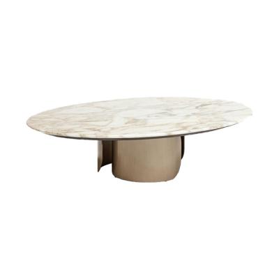 China Customizable modern minimalist coffee table stainless steel corner table hotel living room combination custom showroom for sale