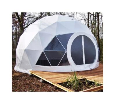 China Flame Redartant/UV-resistant/Water Resistant Steel Pipes Exterior Part Hot Galvanized White PVC Geodesic Dome Large Tent for sale