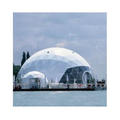 China Flame Redartant/UV-resistant/Water proof large white luxury geodesic dome trade show party tent for event for sale