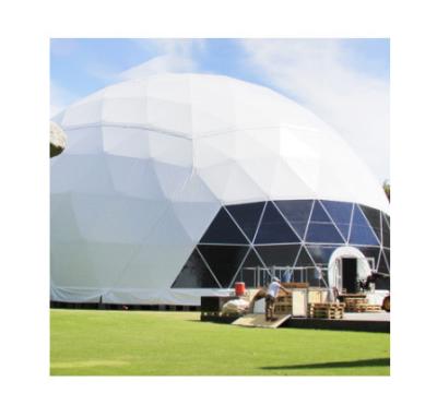 China Redartant/UV-resistant/Water Flame Resistant New Large Steel Frame Geodesic Round Dome Tent For Sale for sale